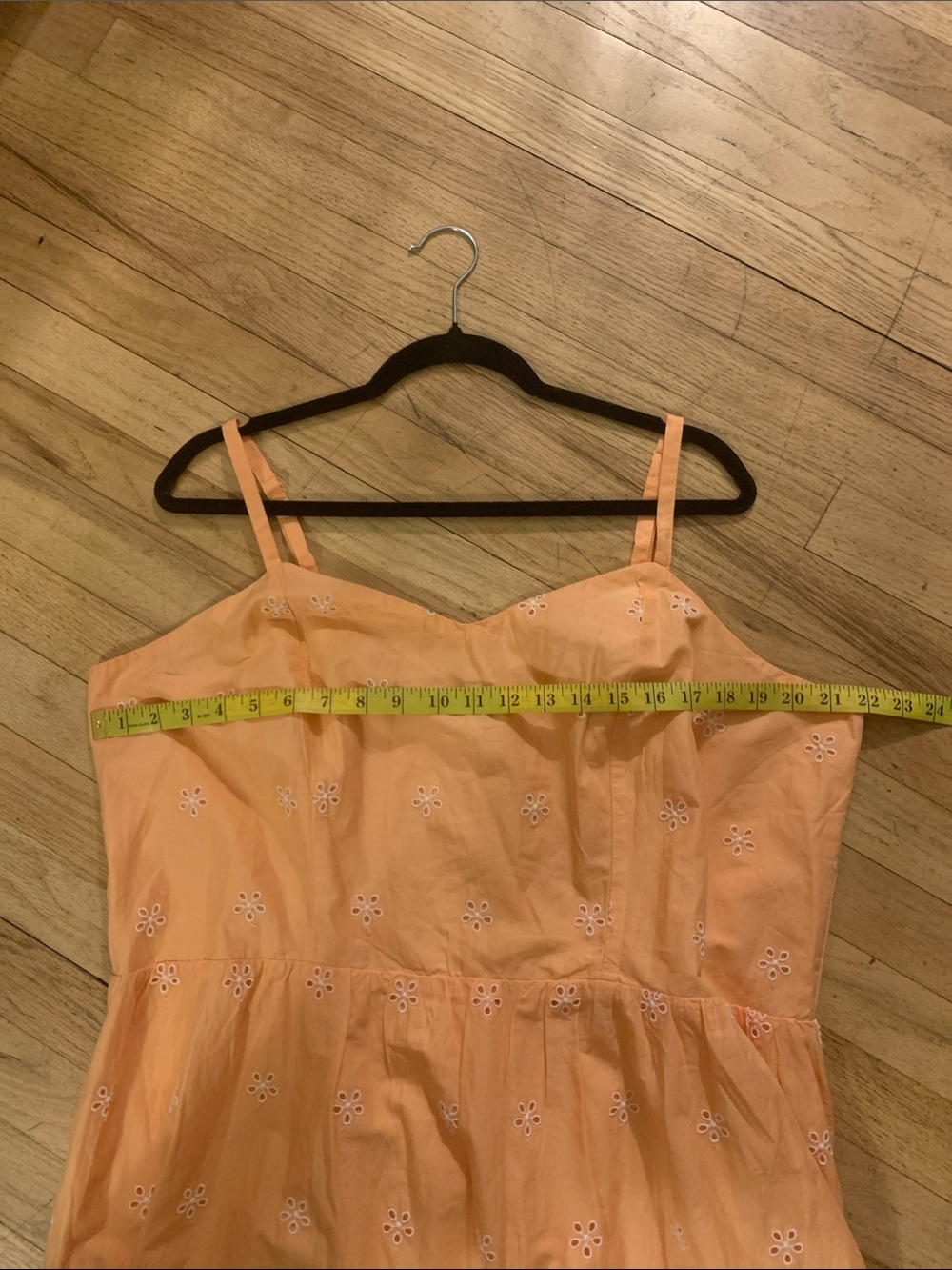 Peach Embroidered Eyelet Sundress